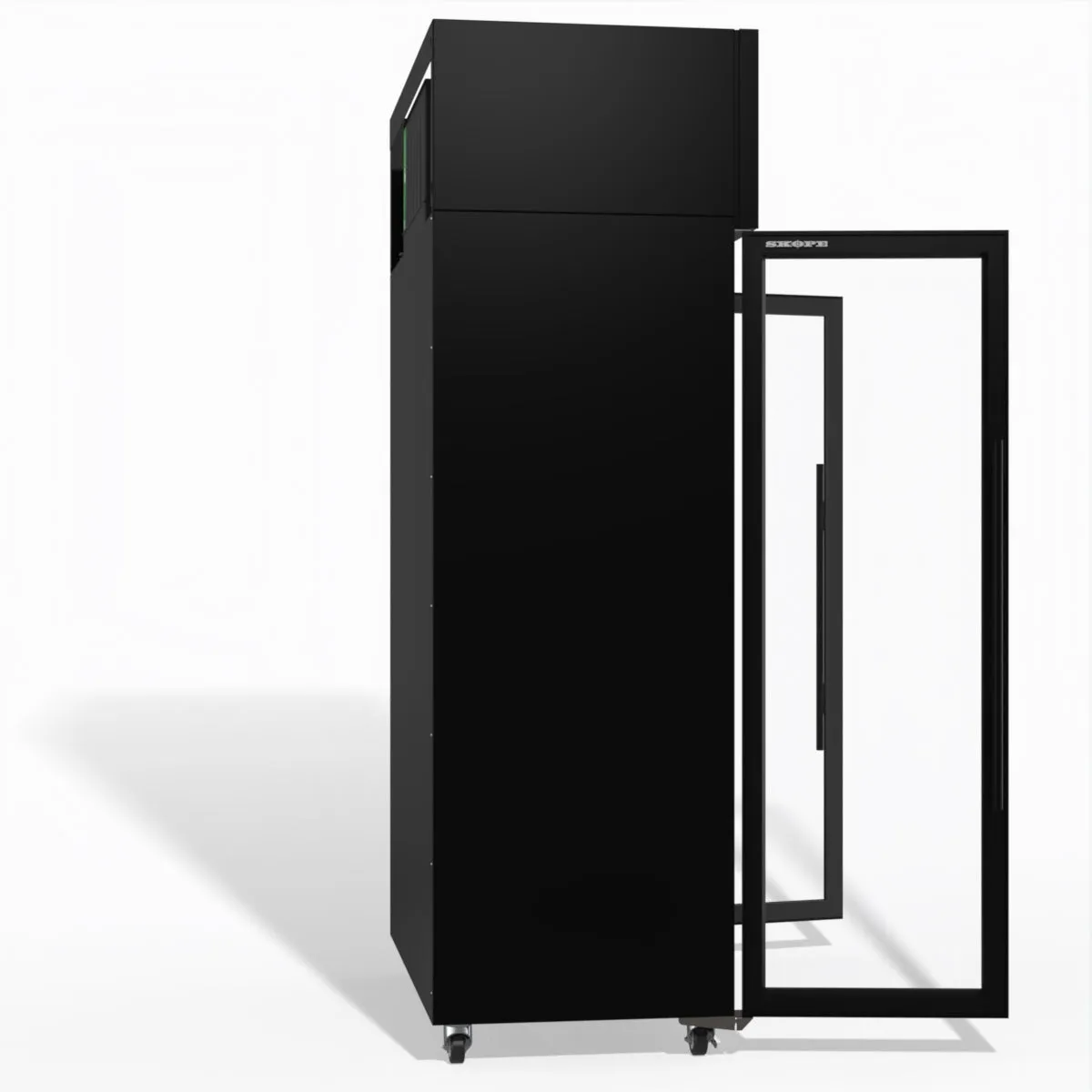 Skope TME1000N-AC 2 Glass Door Display or Storage Fridge, Lit Sign