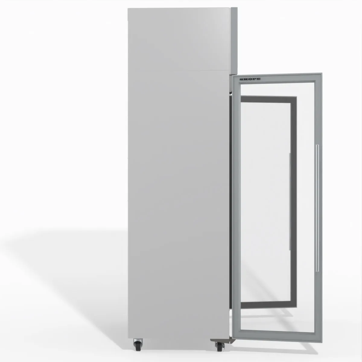 Skope TME1000N-AC 2 Glass Door Display or Storage Fridge, Lit Sign