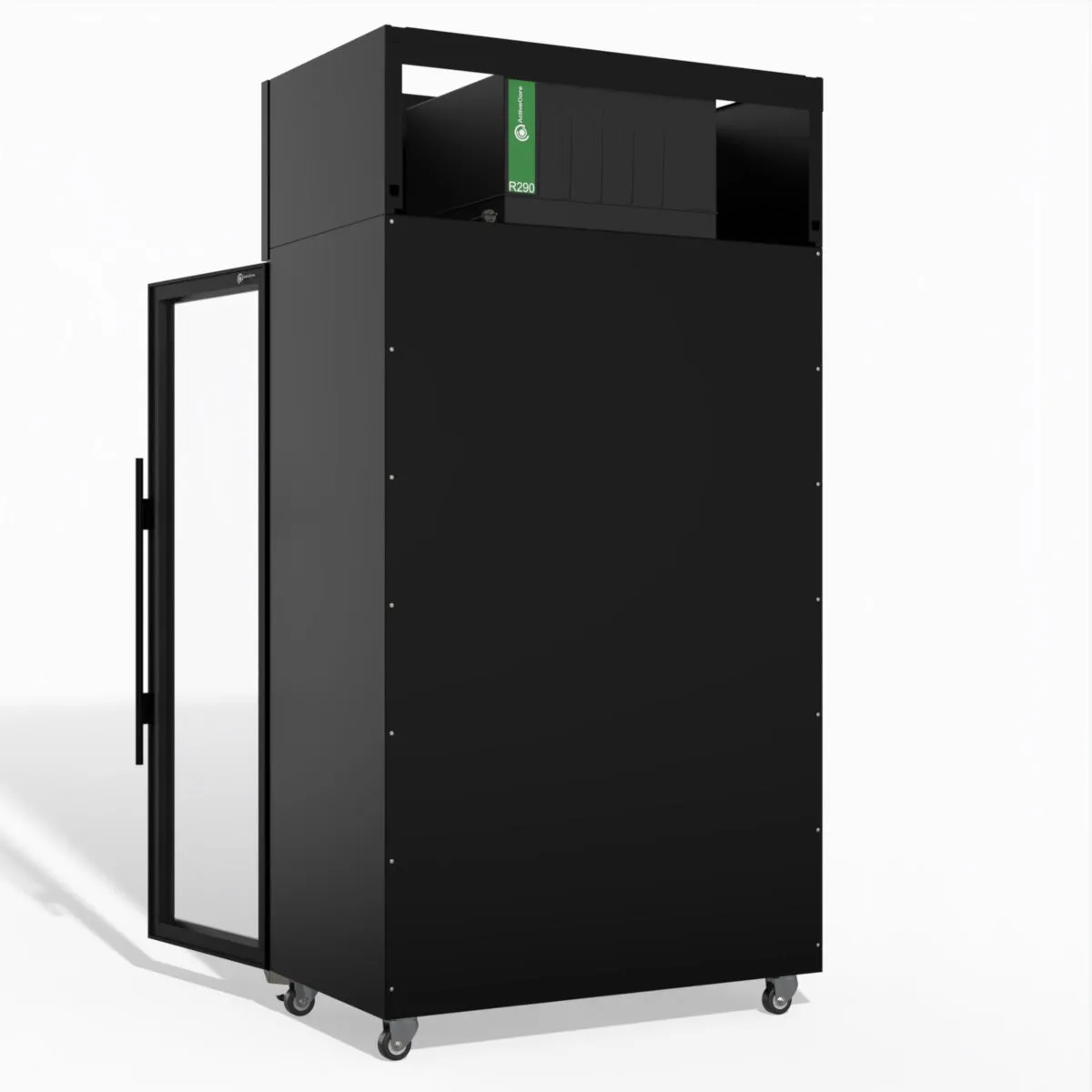 Skope TME1000N-AC 2 Glass Door Display or Storage Fridge, Lit Sign