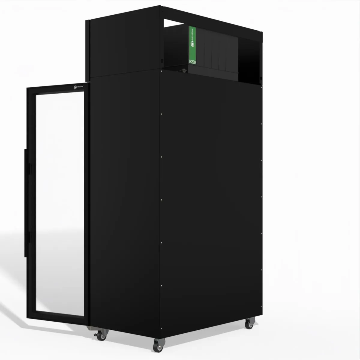 Skope TME1000N-AC 2 Glass Door Display or Storage Fridge, Lit Sign