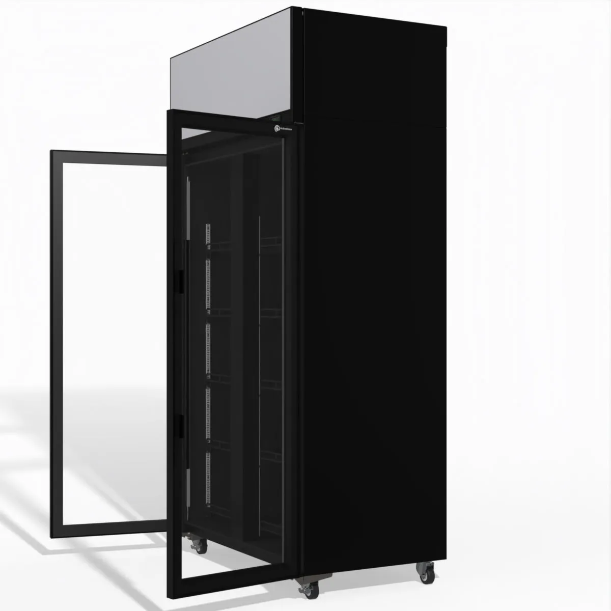 Skope TME1000N-AC 2 Glass Door Display or Storage Fridge, Lit Sign