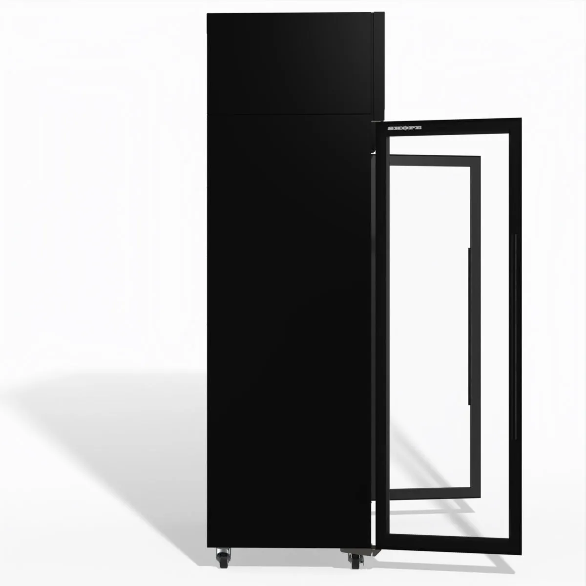 Skope TME1000N-AC 2 Glass Door Display or Storage Fridge, Lit Sign