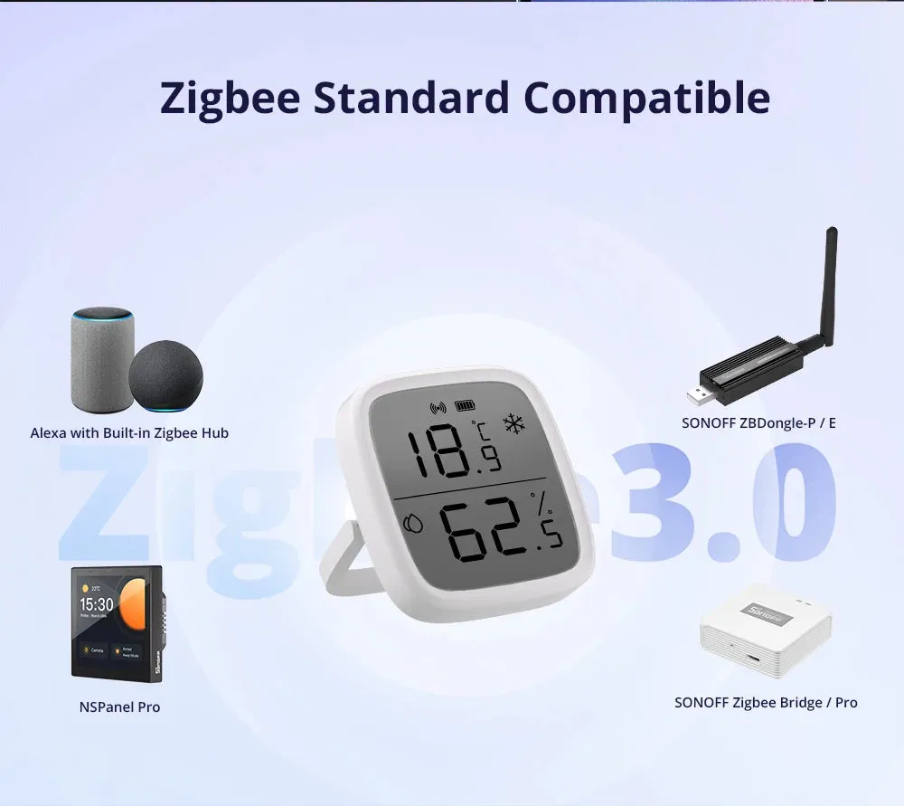 SONOFF SNZB-02D Zigbee LCD Temperature & Humidity Sensor