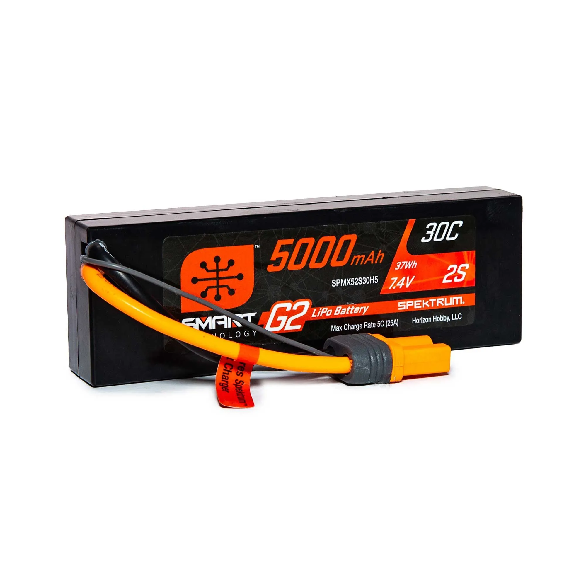 Spektrum 5000mAh 2S 30C Smart G2 Hardcase LiPo Battery: IC5