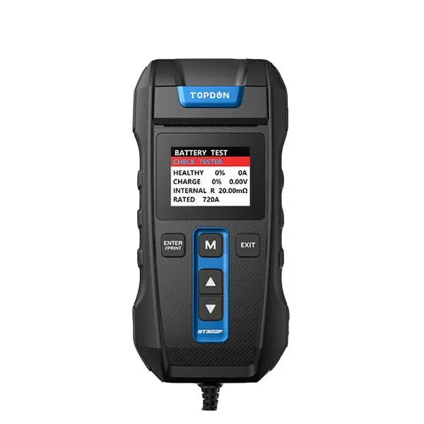 TOPDON - BT300P - Battery Cranking & Charging System - Built In Printer - 2.4" Color Display - 12V