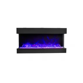 Tru-View Slim Series 40" Wide x 10-5/8" Deep Three-Sided Glass Electric Fireplace