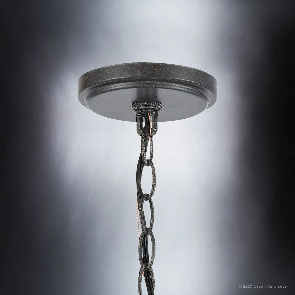 UEX2060 Tuscan Chandelier 16''H x 12''W, Dark Bronze Finish, Hamilton Collection