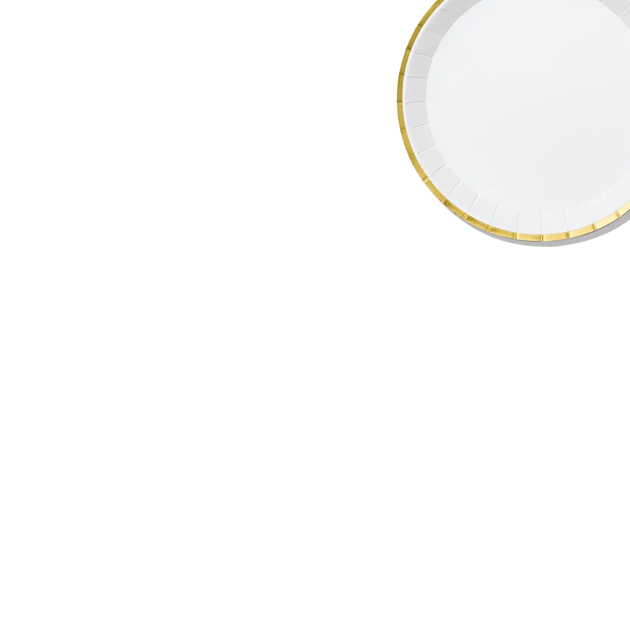White and Gold Classic Small Plates (10 per pack)