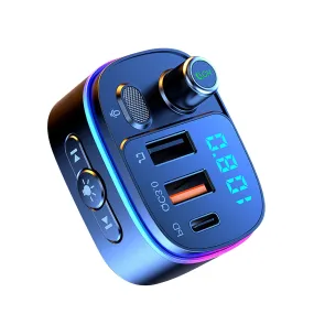 Wireless FM Transmitter For Car Bluetooth 5.0 FM Radio Adapter