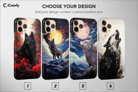 Wolf Phone Case Floral Sky Mon Animal Watercolor Cover