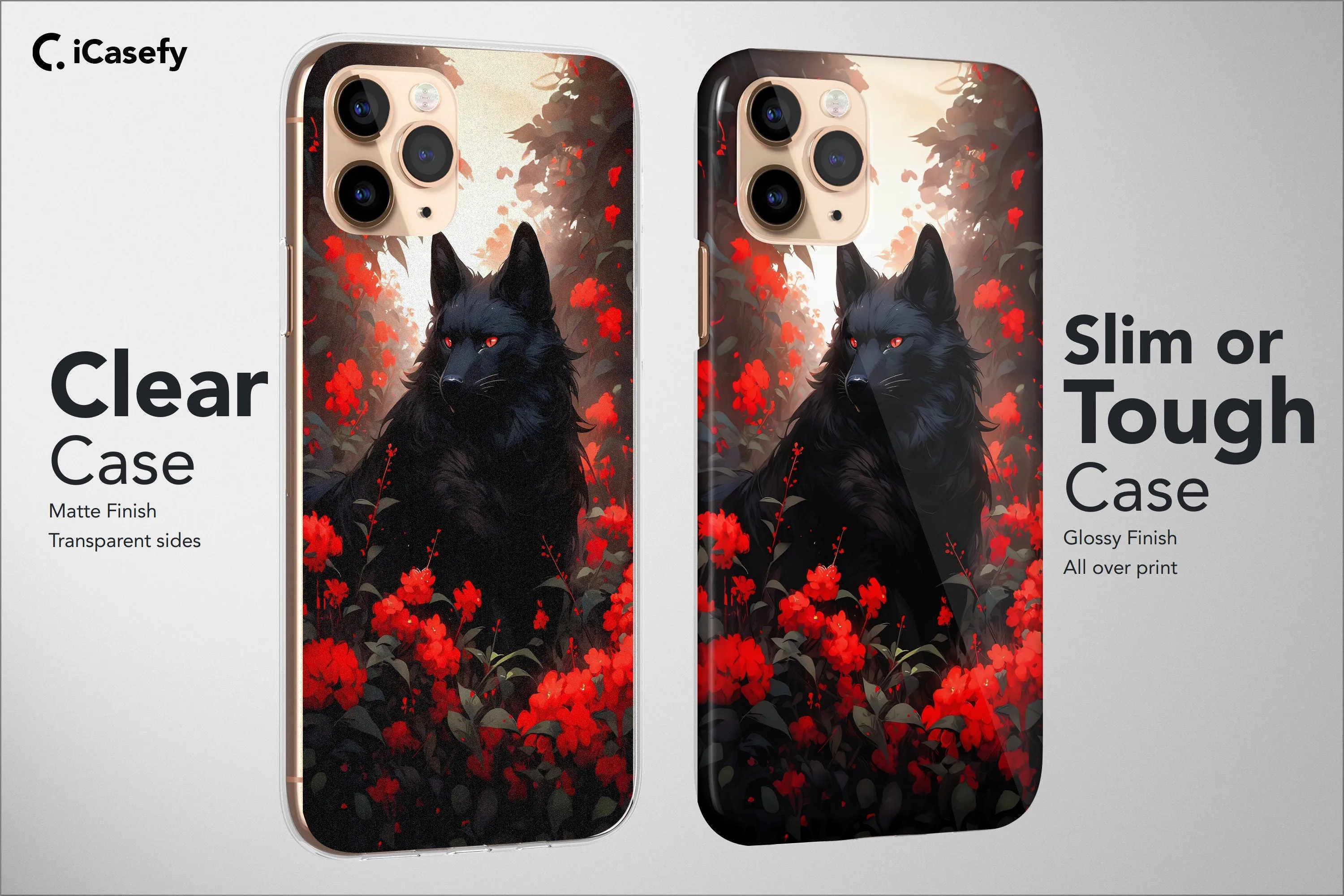 Wolf Phone Case Floral Sky Mon Animal Watercolor Cover