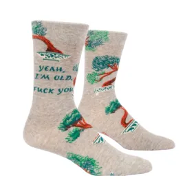 Yeah, I'm Old. F*ck You. Crew Socks - Mens