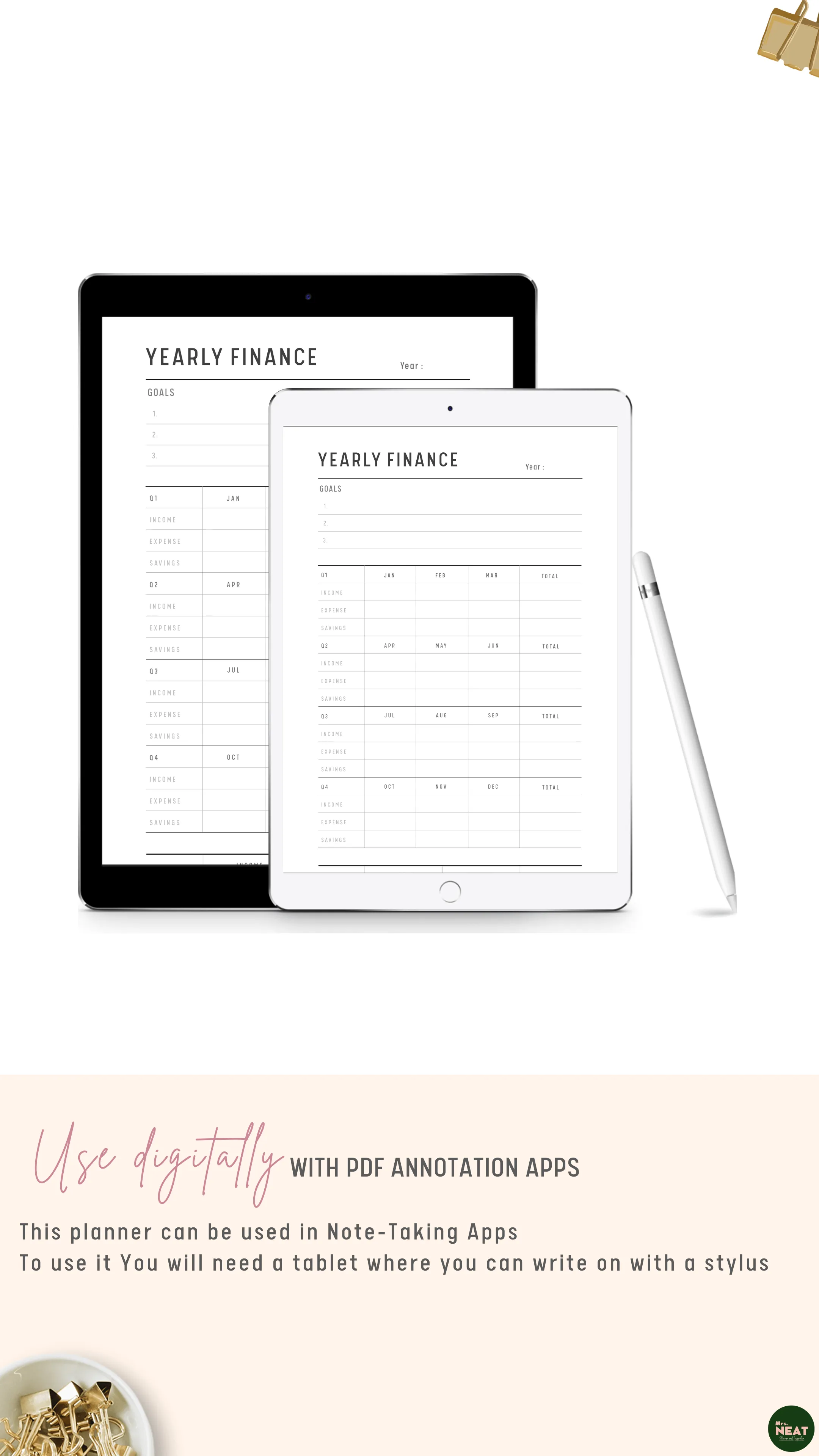 Yearly Financial Planner - M070
