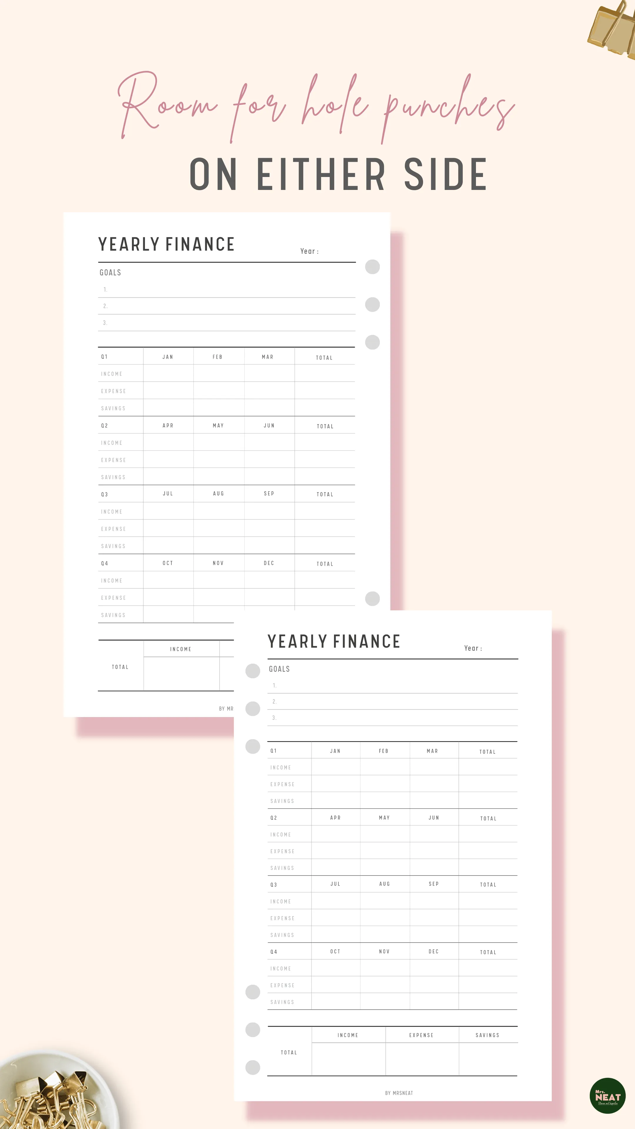 Yearly Financial Planner - M070