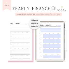 Yearly Financial Planner - M070