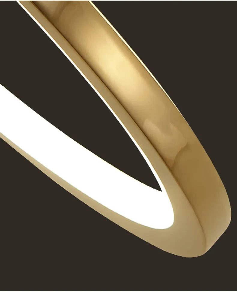 YLK Damarion Design Ring Led Chandelier Luxury Home Decor Gold Hanging Light