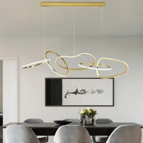 YLK Damarion Design Ring Led Chandelier Luxury Home Decor Gold Hanging Light