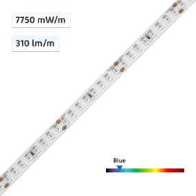 YUJILEDS® Blue LED Flexible Strip -128 LEDs/m - 5m/Reel