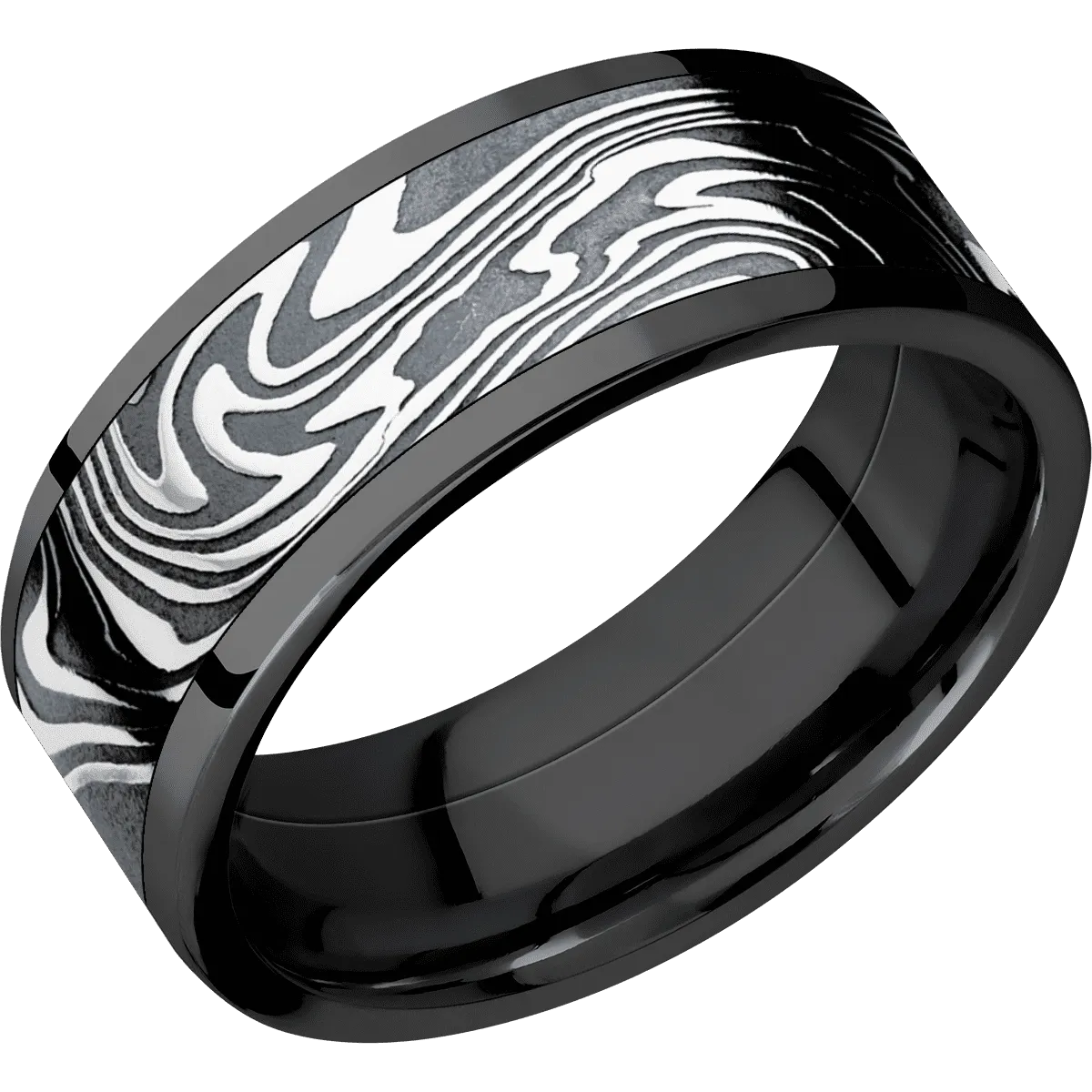 Zirconium with Polish Finish and Kinetic Inlay