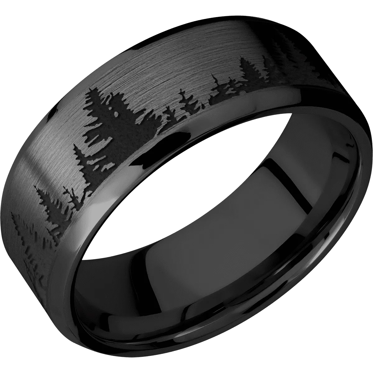 Zirconium with Satin , Polish Finish